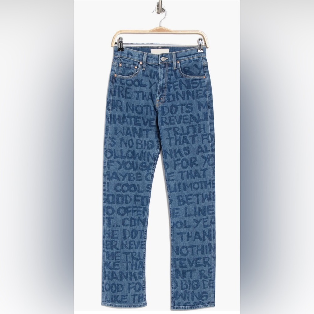 RARE MOTHER NWT The Smarty Pants Skimp High Waist Straight Leg Jeans— 28